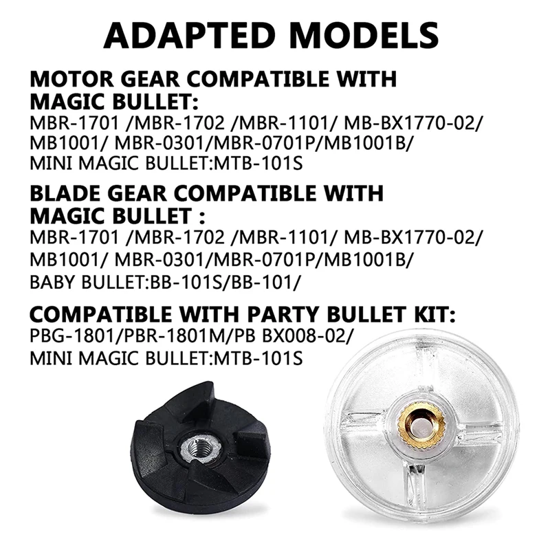 Blender Replacement Parts for Magic Bullet, Compatible with 250W Magic  Bullet Blender (MB gear)