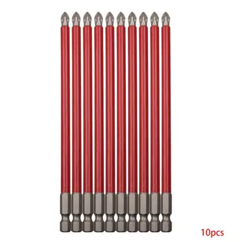 

10pcs PH2 150mm Power Drill Bit Set Long Reach Non Slip 1/4'' Hex Screwdriver