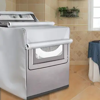 

Fully Automatic Roller Washer Sunscreen Washing Machine Waterproof Cover Dryer Polyester Silver Dustproof Washing Machine Cover