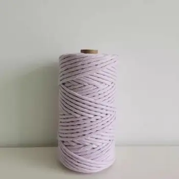 

ROPEMATE PREMIUM SOFT COTTON CORD macrame decor project handmade 4MM 100Meters - 1 SINGLE STRAND - LILAC COLOR