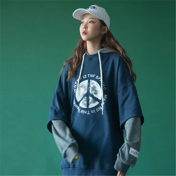 

2019 ZA Women's Print w'yi Fashion New Autumn and Winter Casual Hoody Bohemian Hooded Slim Hoody Party Gift