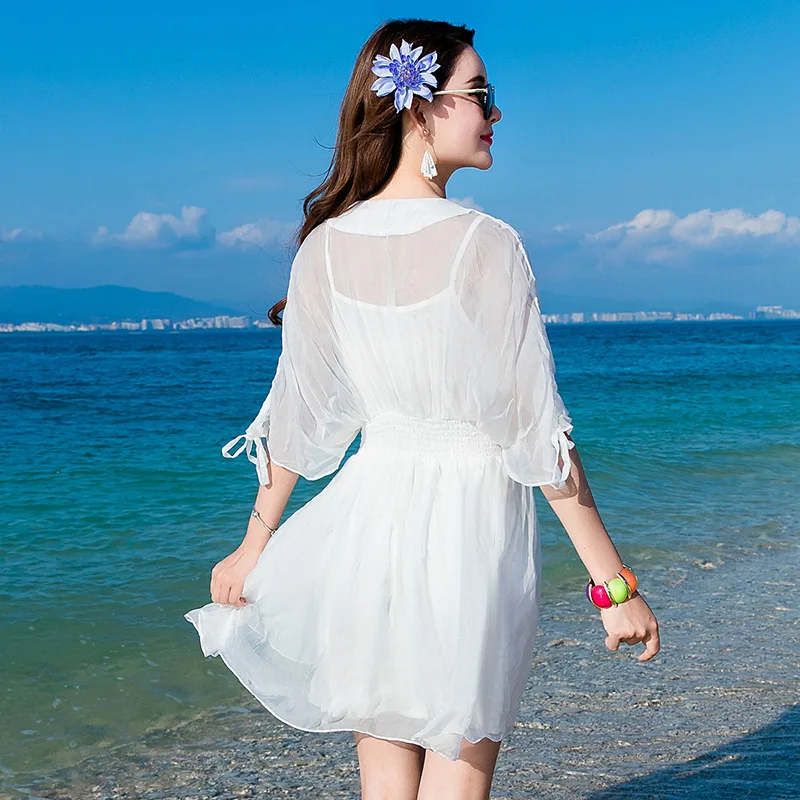 Женское летнее Мини Платье белое приталенвечерние вечернее платье шелковые