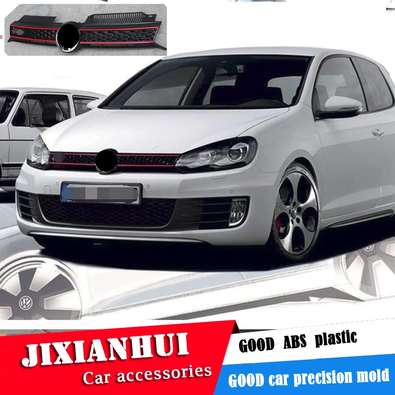 

For Volkswagen Golf 6 Racing Grills 2011-2013 Honeycomb grid Front Racing Grill Grille black Front bumper modified for golf