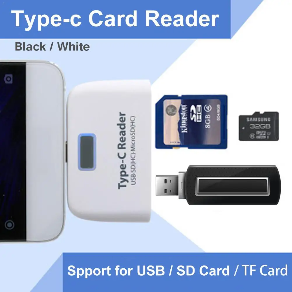 USB 3,1 Тип-c OTG кард-ридер Тип C USB-C "папа" в USB 3,0 OTG TF/SD/MS переходник с внутренней резьбой для OTG телефонный Macbook