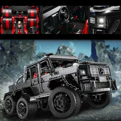 1:8 Benz внедорожный 6x6 LAND CRUISER RC автомобиль 3300 шт. технический создатель города строительные блоки кирпичи игрушки рождественские подарки для