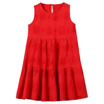 

toddler summer dress for teens kids Polka dot sleeveless sundress children cotton loose casual maxi dress age 3 4 6 8 10 12 Yrs