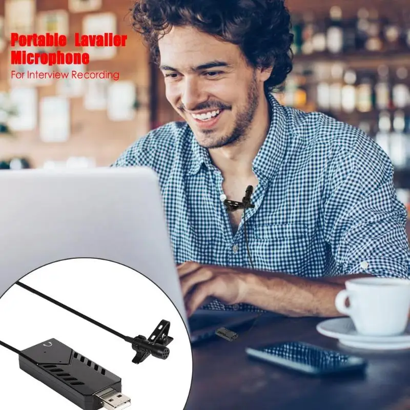 Портативный микрофон Lavalier 3,5 мм разъем USB2.0 микрофон для записи интервью поддержка прямой доставки