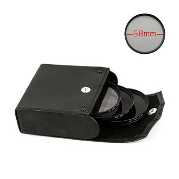 

Travel Portable Anti Scratch Outdoor UV CPL FLD Filter Set Photography Storage Bag Accessories 3 In 1 Lens Photo SLR Camera