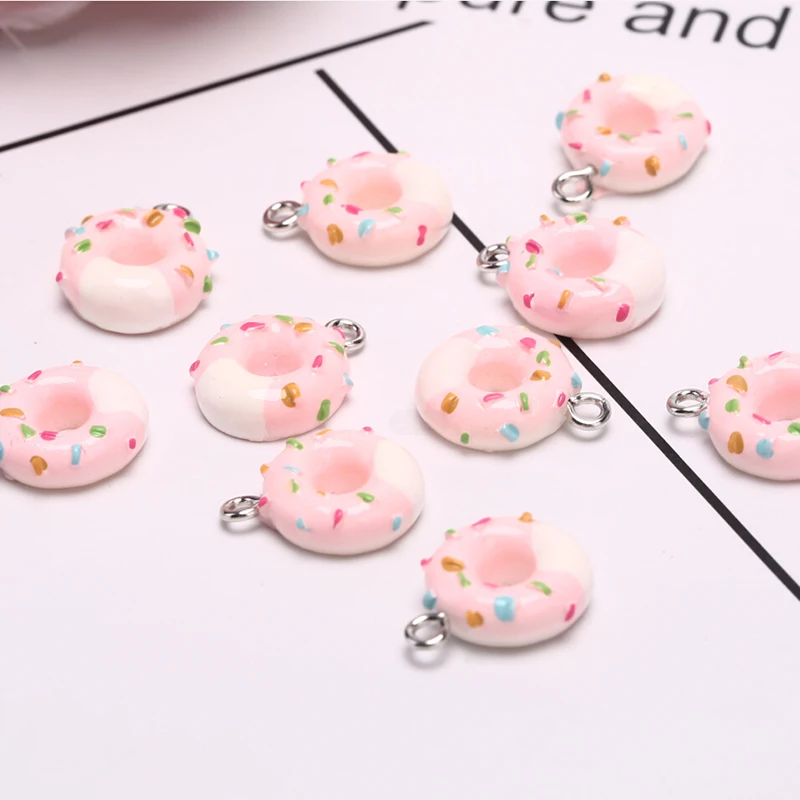 

10Pcs/Set New Cute Donuts Charms Pendants For DIY Decoration Bracelets Necklace Earring Key Chain Jewelry DIY Craft Making