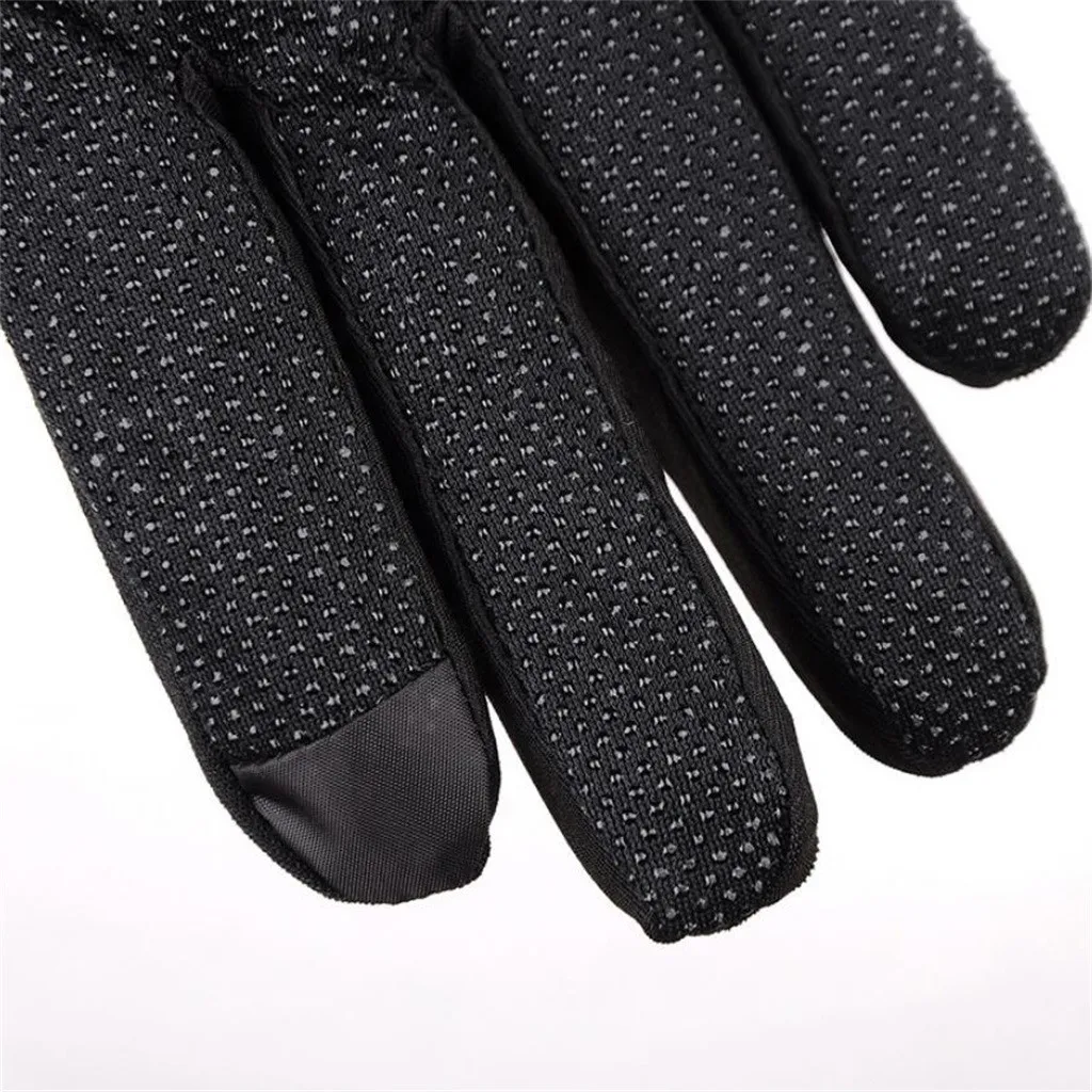 Унисекс уличные спортивные перчатки для верховой езды плотные Нескользящие амортизационные износостойкие рукавицы пэчворк полный палец зимние Термические перчатки# S