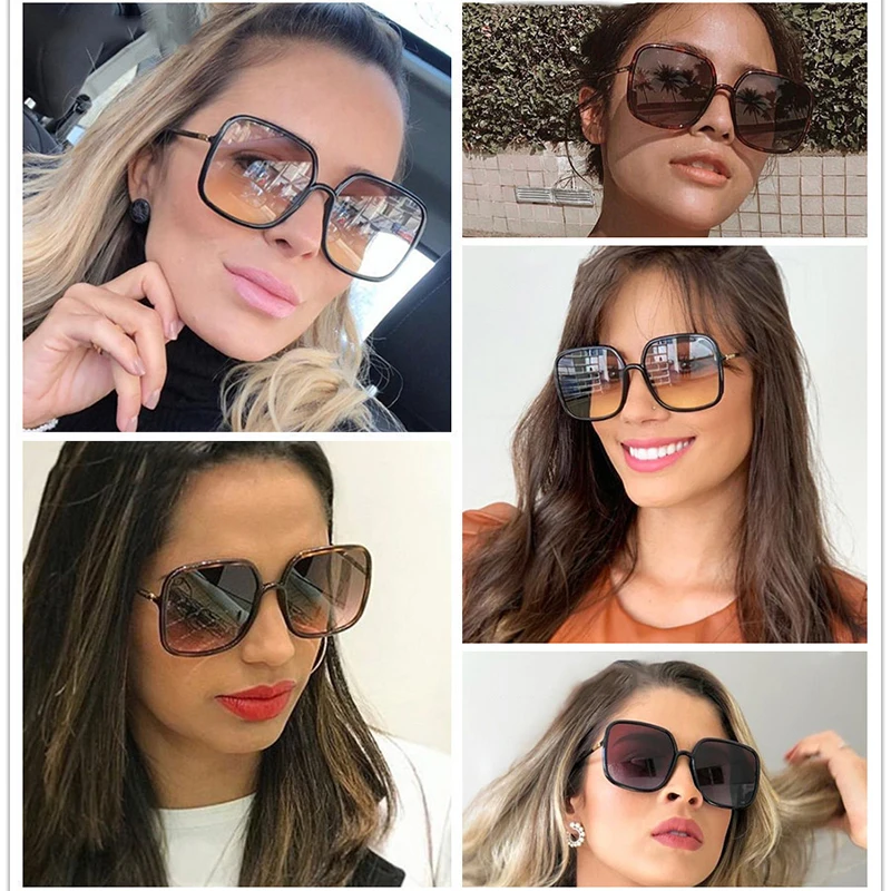 RBRARE солнцезащитные очки больших размеров для женщин, брендовые дизайнерские Квадратные Солнцезащитные очки для женщин, Винтажные Солнцезащитные очки в стиле ретро, Lunette De Soleil Femme