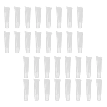 

60pcs 10g Lip Gloss Empty Tubes Lip Pomade Container Lip Balm Soft Tube for Women Girls (White)