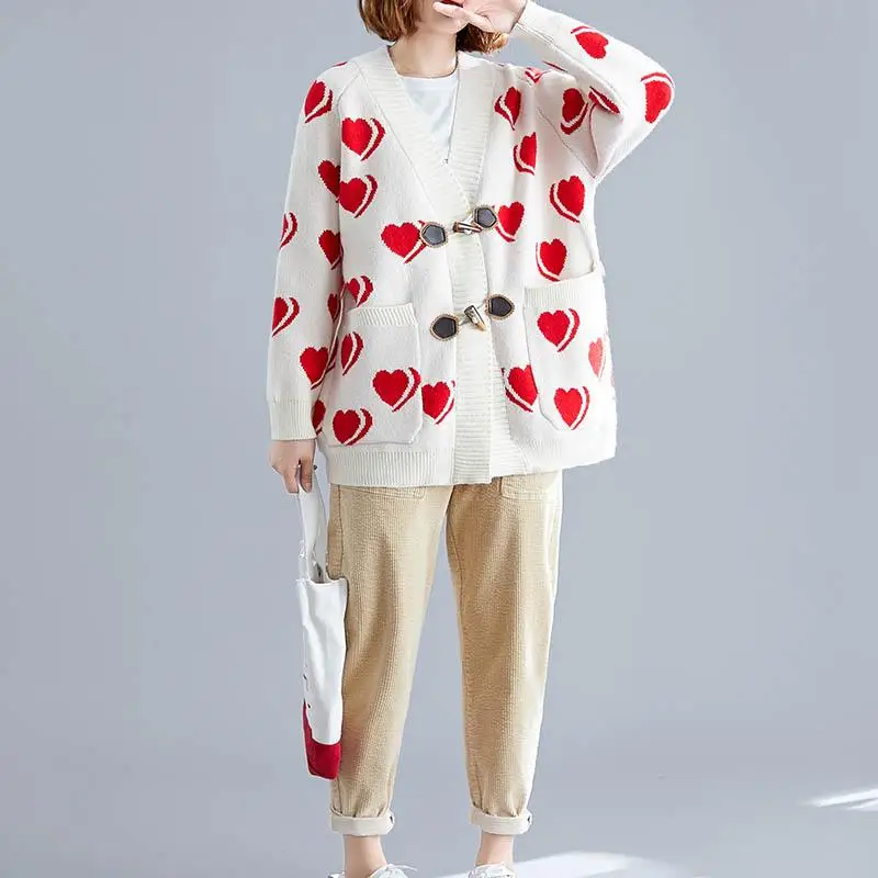 Свитер-кардиган размера плюс в Корейском стиле для женщин, женские зимние свитера, Harajuku Sweter Truien Dames