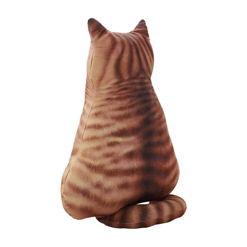 Имитация 3D печать кошка Задняя накладка плюшевая игрушечная кошка подарок диванные подушки декоративная наволочка для подушки