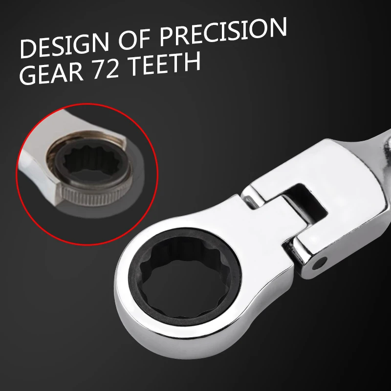 Ratchet Wrench Key Ratchet Wrench Spanner Socket Tool Flexible Reversible Head Combination Universal keys Car Tools