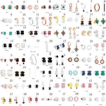 

2020 100% 925 Sterling Silver Bear Stud Earrings Classic Pierced Stud Earrings Jewelry Manufacturers Wholesale Free Shipping