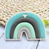 5/10pcsBPA Free Silicone Teethers Rainbow Cartoon Shape Tiny Rod Food Grade Silicone Baby Teethers Teething Toy 6