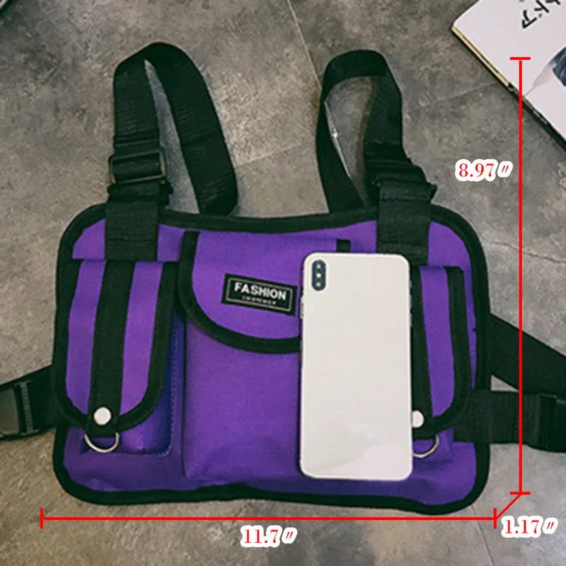 Puimentiua нейлоновая нагрудная сумка жилет хип-хоп Уличная функциональная тактическая поясная сумка Kanye West Wist пакет нагрудная сумка