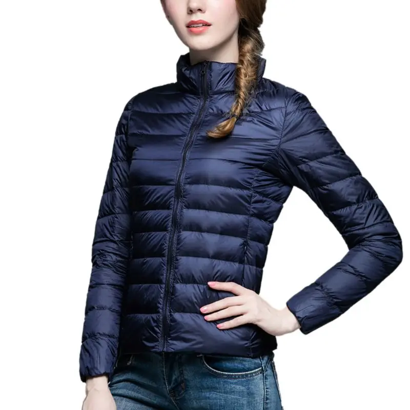 NB Женская легкая куртка Uniqlo на утином пуху, зимняя верхняя одежда, пальто-пуховик, новая мода - Цвет: NB