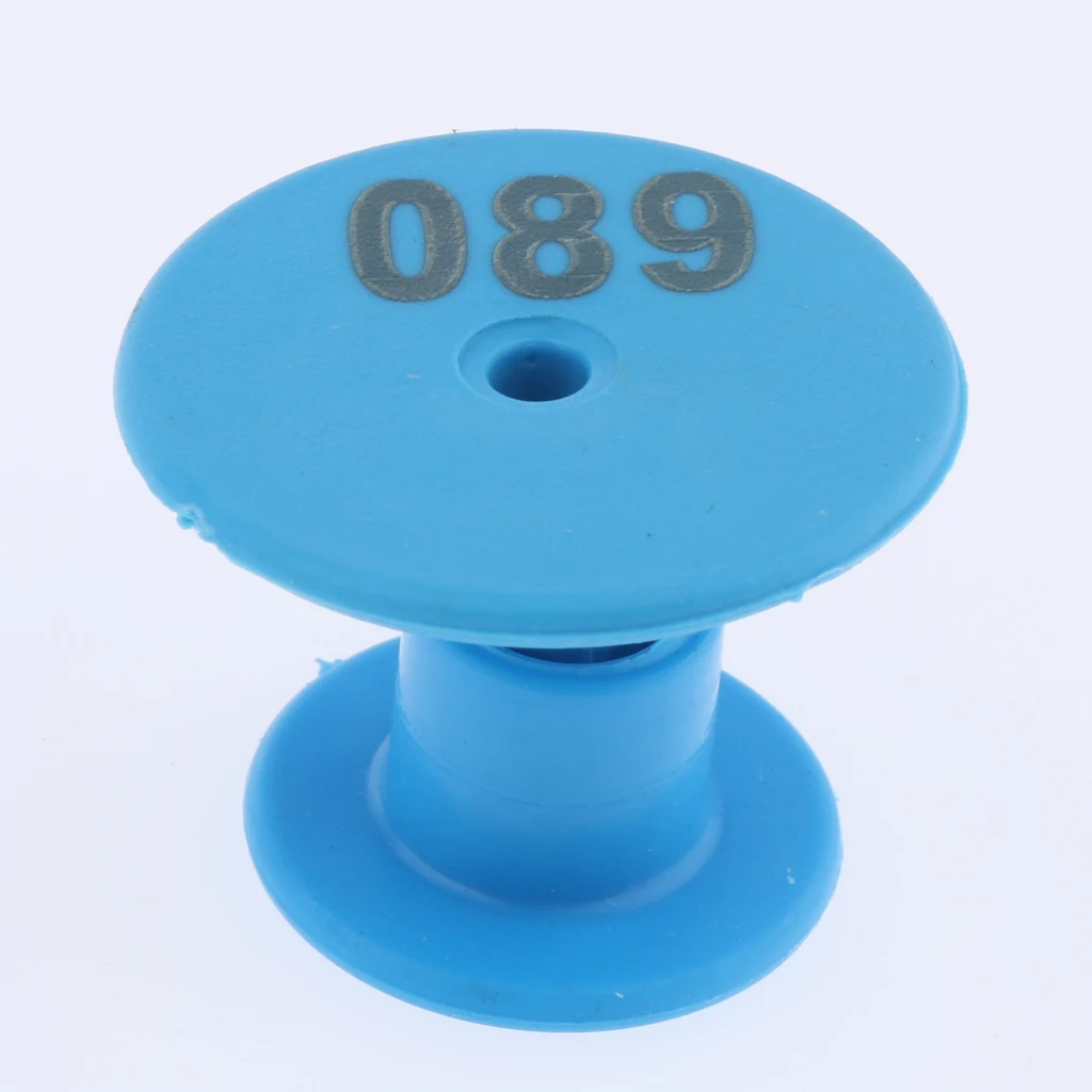 100PCS Numbered Livestock Identification Ear Tag for Pig Goat Cow Sheep Blue