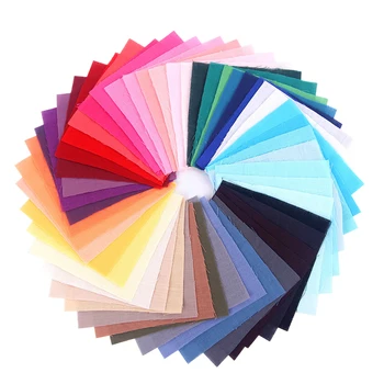 

50pcs 10/15/25cm Assorted Pre Cut Solid Cotton Fabric Quilt Cloth Sewing for DIY Masks Making Anti-dust Mask for Baby Kids Adult