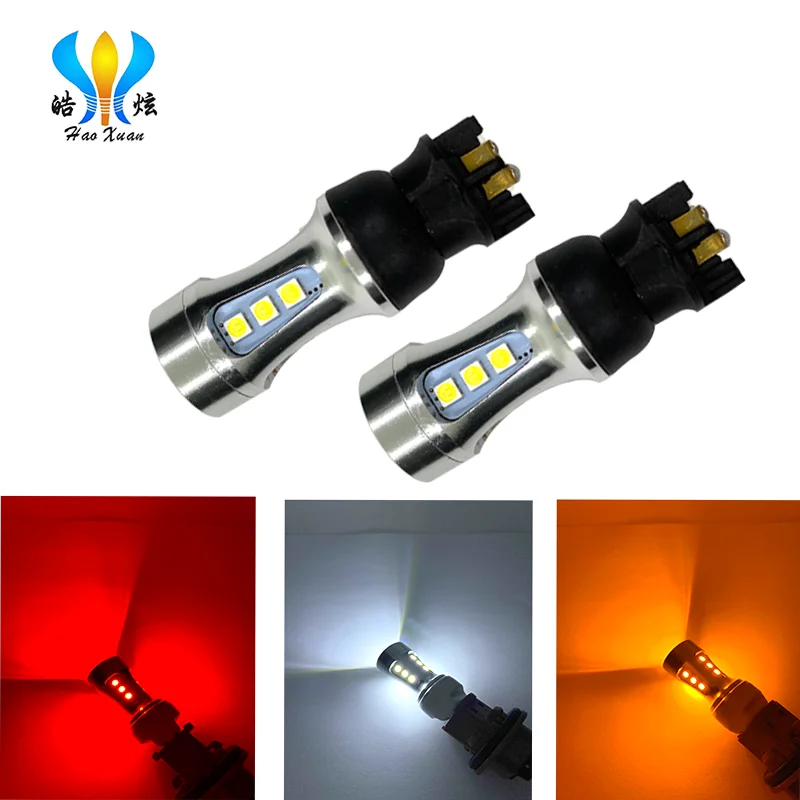 2x PW24W 80W Дневные ходовые огни 12 24V pyy24w 18SMD Автомобильный светодиодный ксеноновый