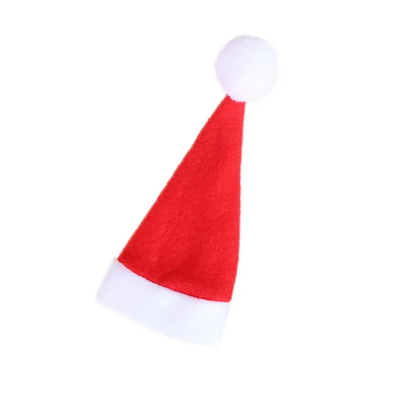 20pcsChristmas украшения посуда нож вилка Рождественская шляпа декоративный новогодний Noel украшения для домашнее вино сумка оптом