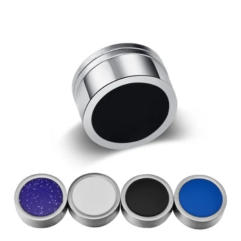 

316L Stainless Steel Women's Earrings With Magnetic Romantic Fashion Jewelry 2020 Simple Double Color Stud Earrings For Men