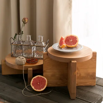 

Wooden Cupcake Cake Stands for Birthday Cake Decor Home Lawn Wedding Party Cake Racks Cupcake Holder Dessert Tableware Bakeware