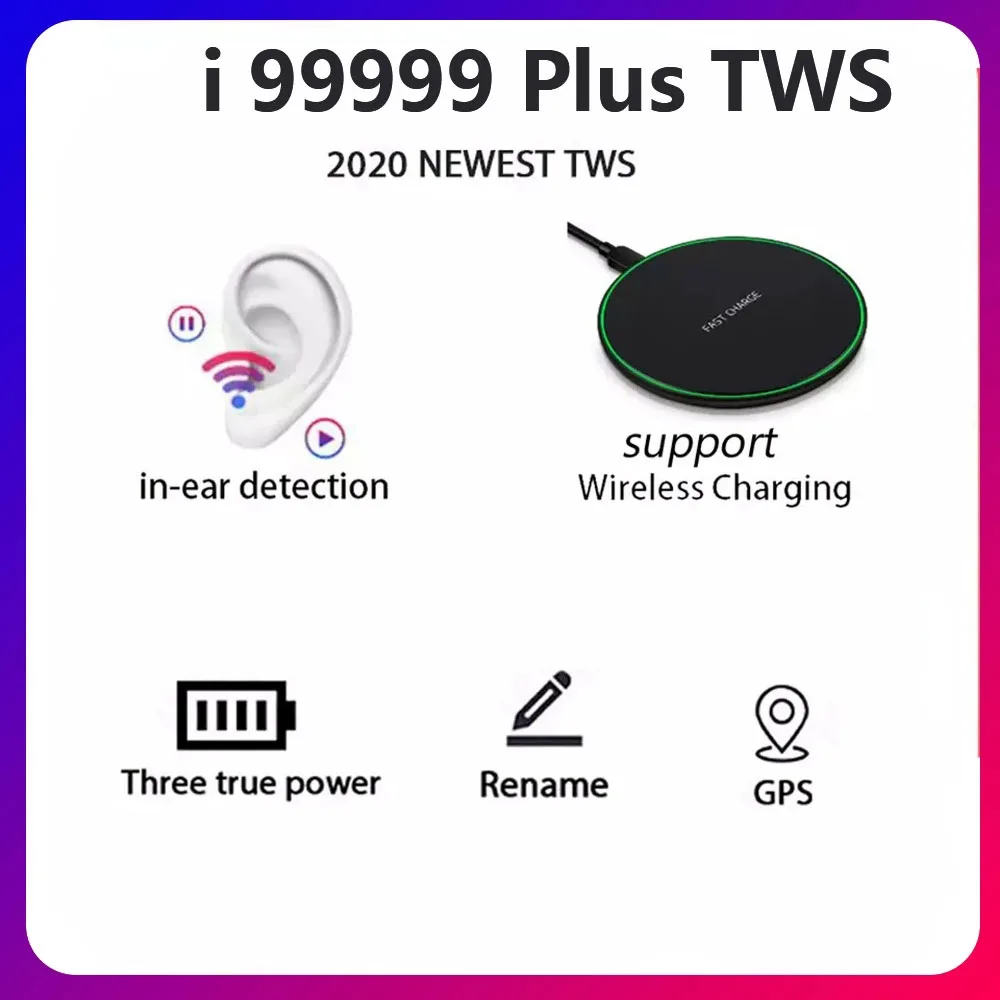 I99999 Plus TWS Wireless Earphone Air2 Rename