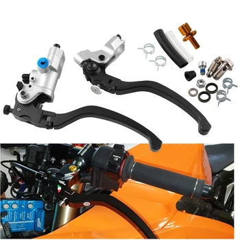 

Motorcycle 19 RCS CNC Universal Brake Pump Clutch Cable Lever Radial Main Cylinder Pump Tank