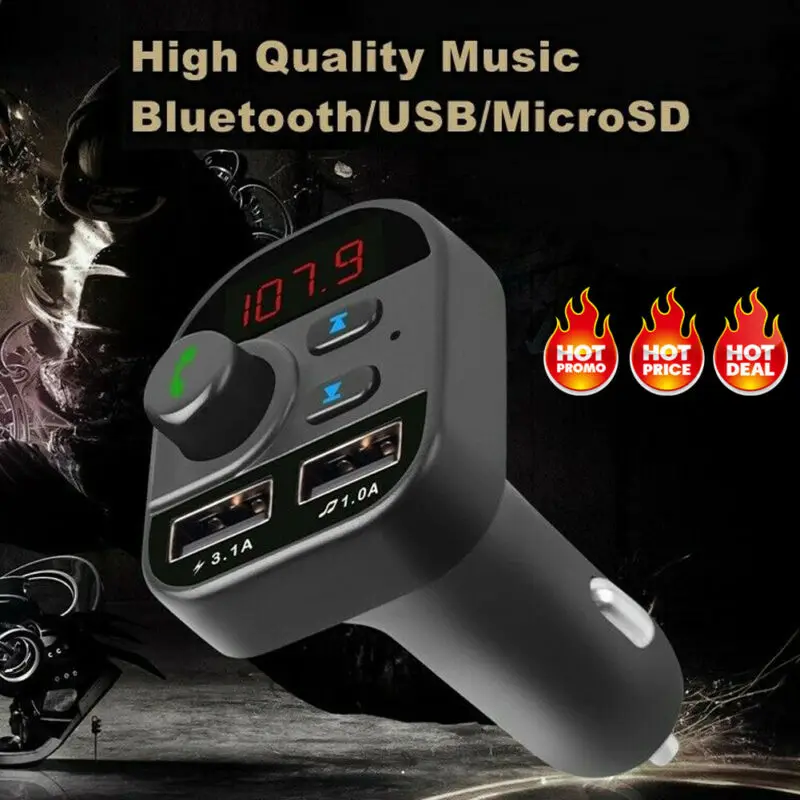 Модный портативный автомобильный Bluetooth fm-передатчик MP3 радио Автомобильный быстрый USB