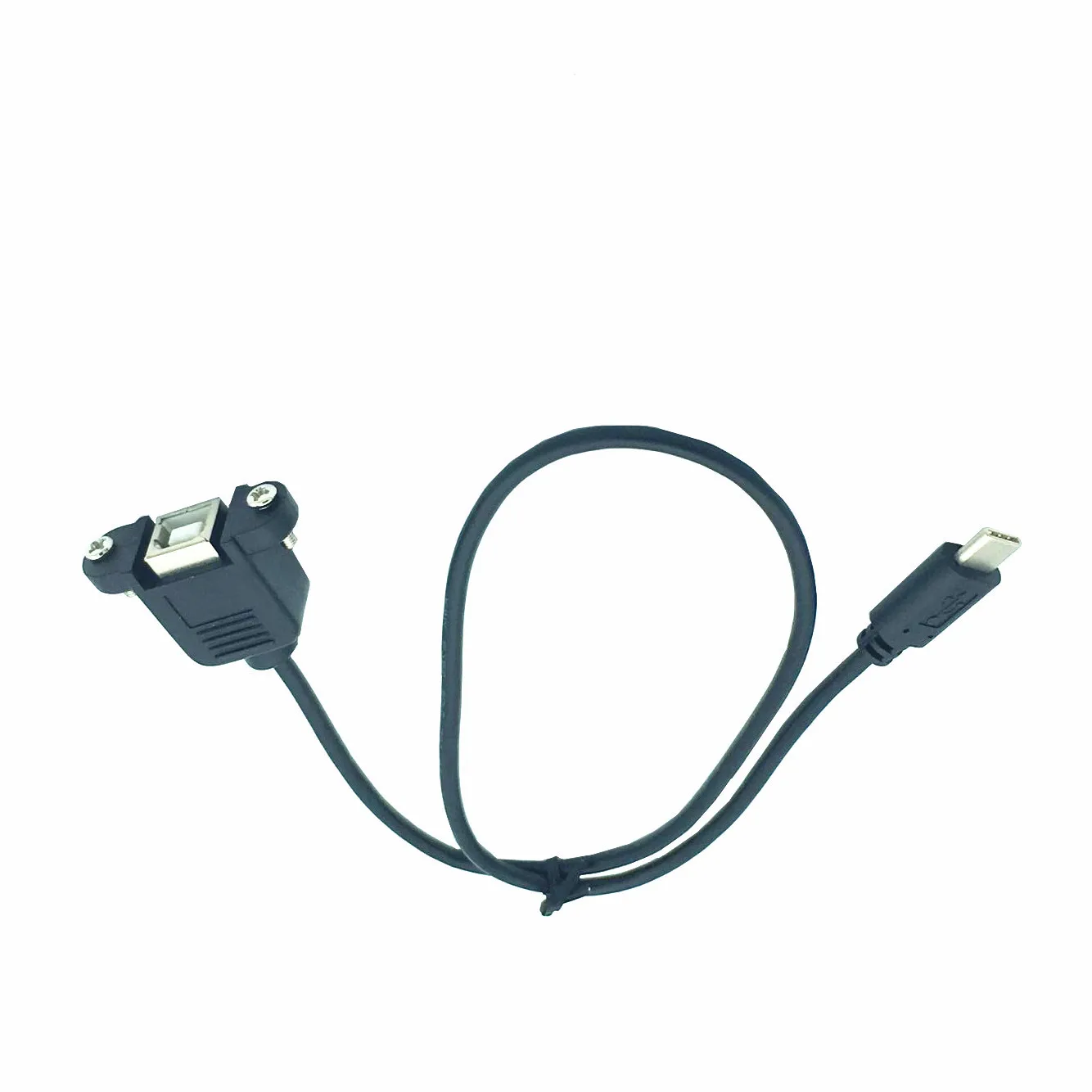USB 2,0 B гнездо принтера Панель Крепление с винтовым отверстием для usb type-C 3,1 Мужской кабель Adaoter разъем