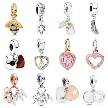 

PDD DZ 47 925 Sterling Silver Spring New Charm Pendant with DIY Bracelet Necklace Jewelry Gift Carving Suitable for Women