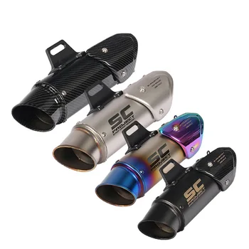 

51mm/60mm Stainless steel Motorcycle exhaust pipe for kawasaki ZX10 R6 RZ900 for Yamaha FZ1 FZ8 msx125 cbr300 cbr500