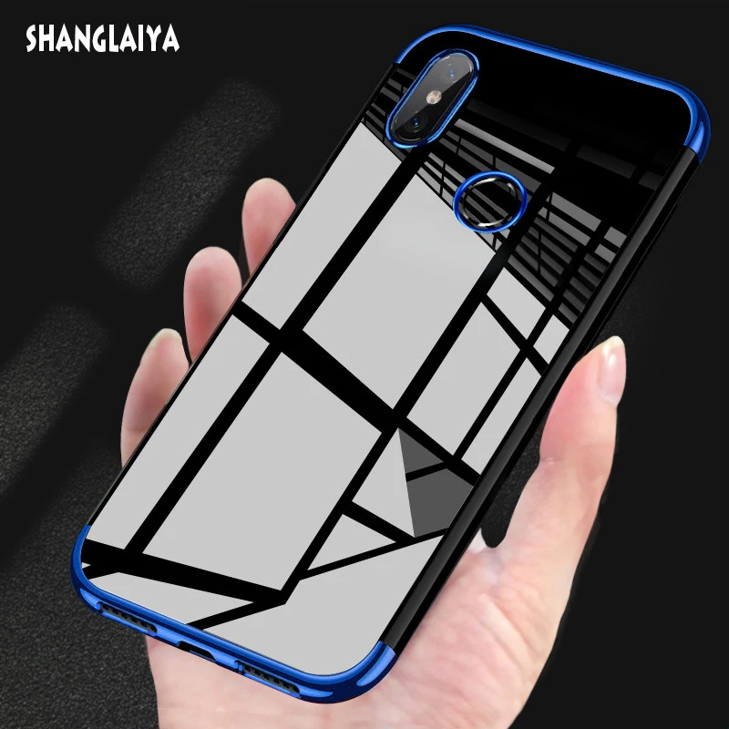 

For Xiaomi Mi A2 Lite Case Transparent Plating Soft Silicone Back Cover For Xiaomi Mi A2 6X Redmi 6 Pro Phone Case Coque Caso
