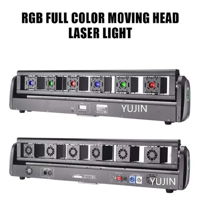 2 шт./лот движущиеся головки вечерние 6 глаз 3в1 лазер 3 Вт rgb жир луч сценический диско бар dj светильник