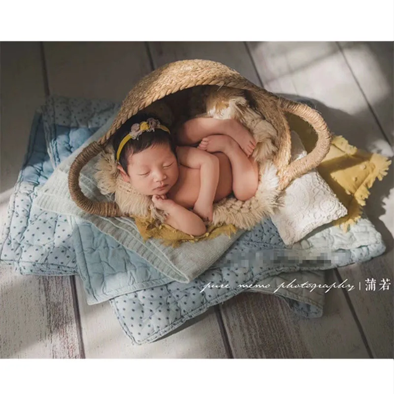 Аксессуары для фотографирования новорожденных девочек большой размер ручной корзины Новорожденный ребенок позирует диван фото студия реквизит стрельба помощник