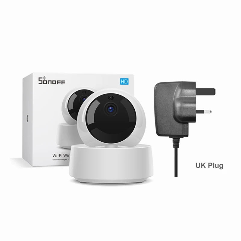 SONOFF GK-200MP2-B, умная Мини Wifi камера, беспроводная, 1080 P, HD IP камера, 360 IR, ночное видение, детский монитор, камера наблюдения s - Цвет: UK PLUG