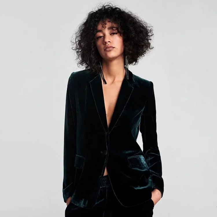 LIJS модное винтажное бархатное пальто женская одежда осень зима 2019 с длинным