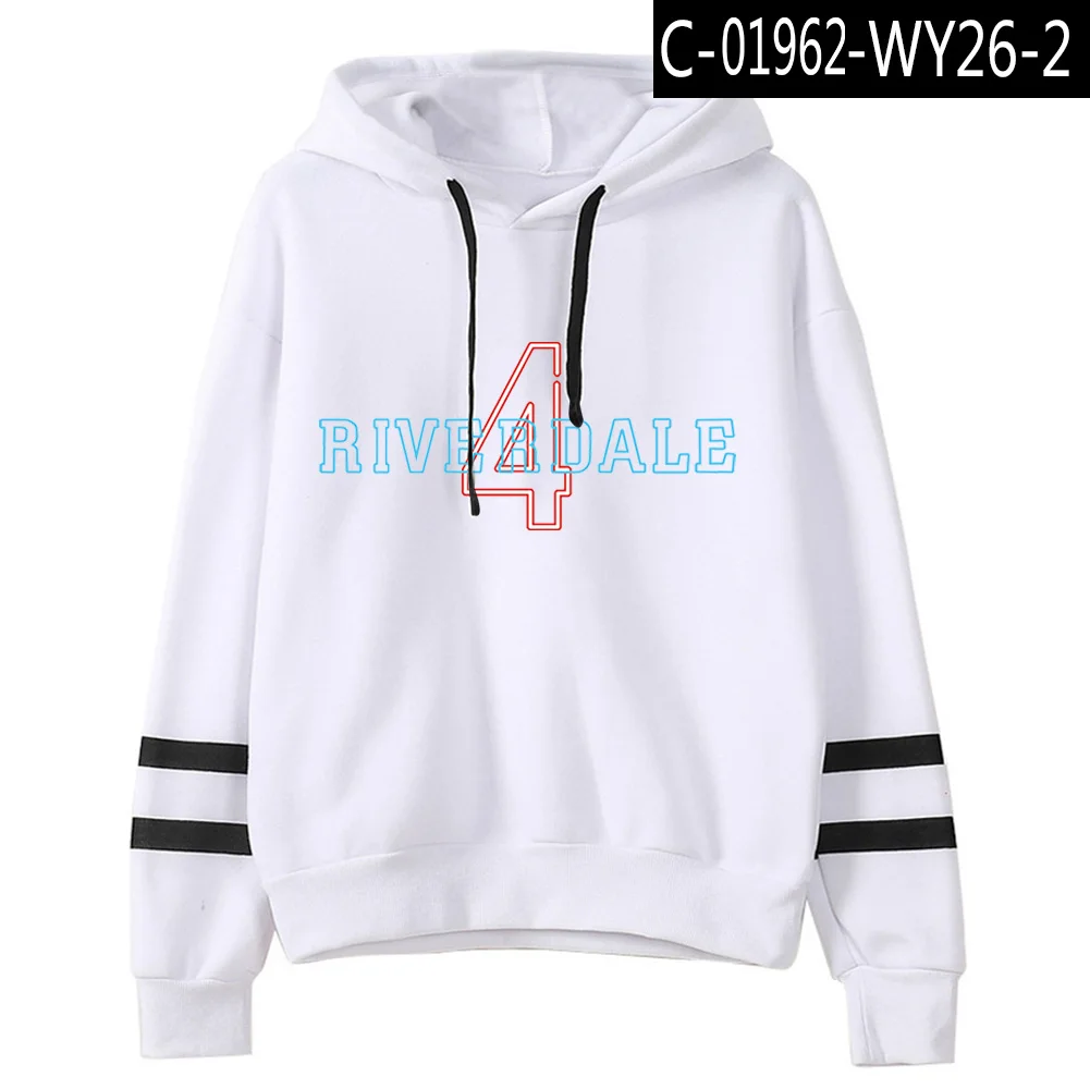 Riversale сезон 4 толстовка женская одежда kpop красный весна осень дамы толстовки кофты хип хоп Уличная одежда полиэстер/хлопок - Цвет: White