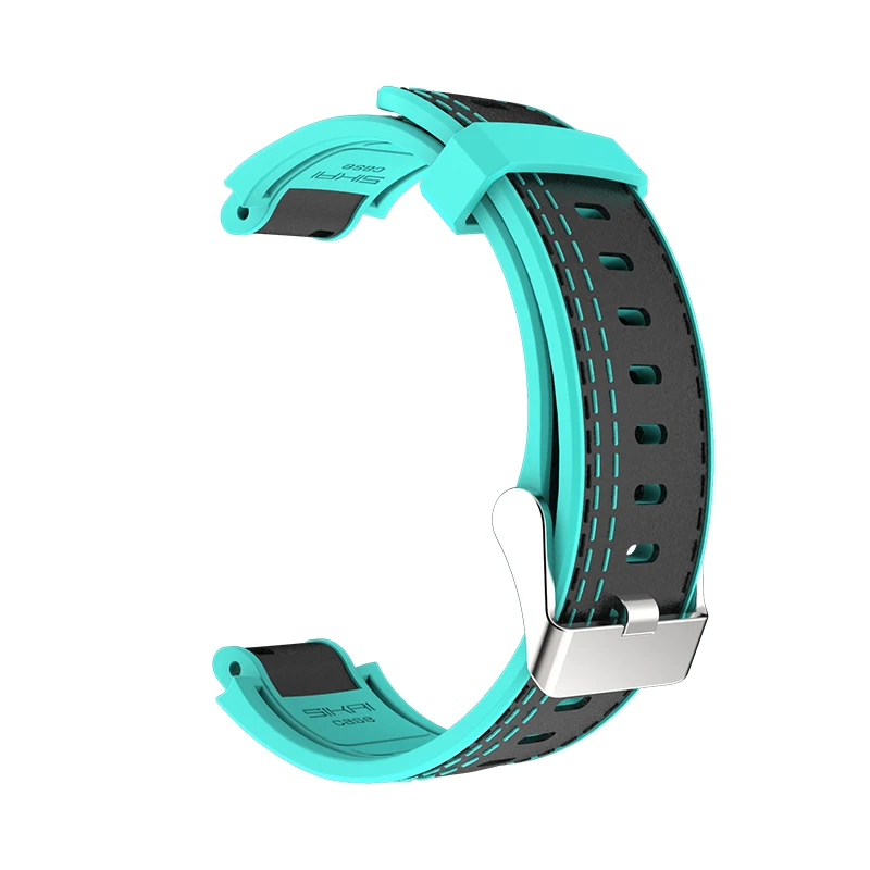 mint green SIKAI силиконовый кожаный ремешок для часов Amazfit Verge lite умные часы высококачественный кожаный ремешок сменный Браслет для Huami 3 - Цвет: mint green