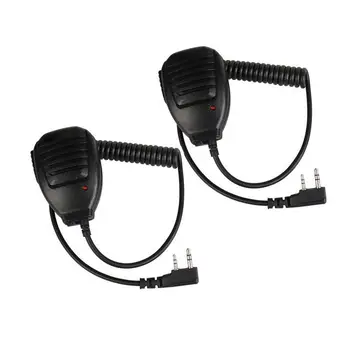 

2Pcs Handheld Speaker Walkie Talkie Radio Mic For Baofeng Uv-5R V2+ Bf-F8+Wp970 888S
