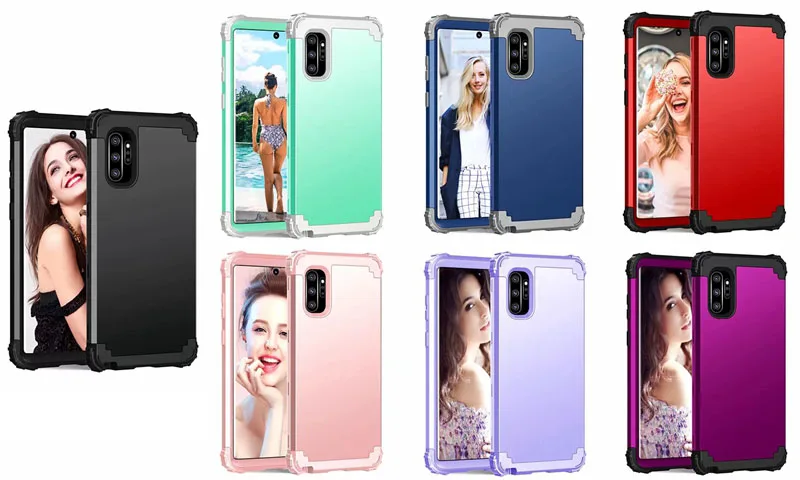 Модный противоударный жесткий пластиковый+ ТПУ чехол для Iphone 11 Pro XR XS Max Galaxy S10 S10e Note 10 9 S9 Defender Hybrid Armor 50 шт