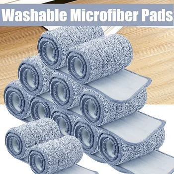 

1/2/3/4/5/10/30 PCS Washable Durable Replacement Microfiber Pads Dust Push Mop Cloth for Flat Squeeze Pad Micro Fiber Cleaning