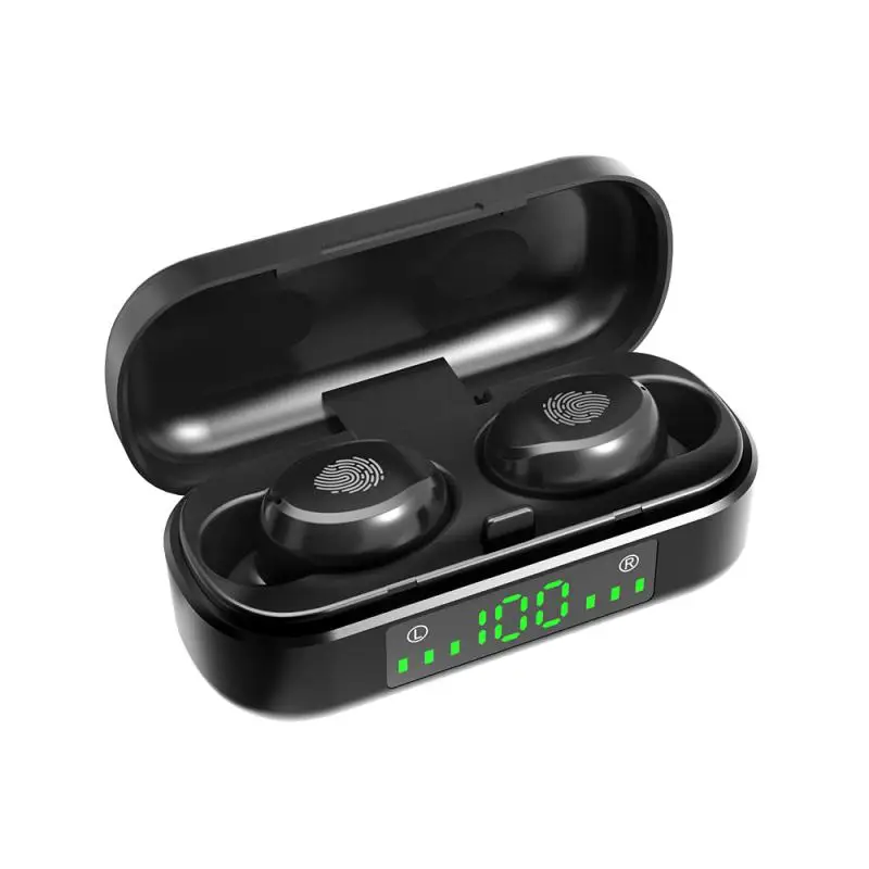 Черный Mr NEW V8 Ture TWS, bluetooth 5,0, наушники для бега, басы, беспроводные, водонепроницаемые, мини, стерео, басы, наушники, Denoise, наушники, прочные - Цвет: Черный