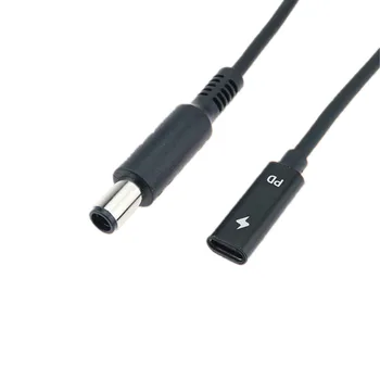 

7.4x5.0mm with Pin Jack to USB Type C PD Power Adapter Converter DC Plug Connector Cable Cord for DELL Laptop Charger