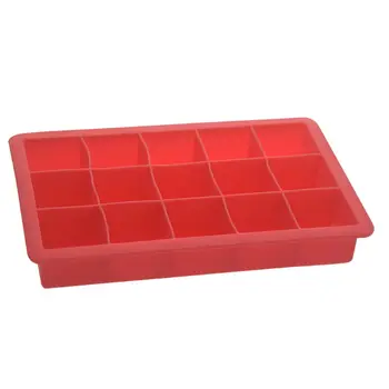 

3 Pieces Silicone Ice Cube Mold Square Ice Cube Tray with 15 Grids for Chill Drinks Whiskey Cocktail Jelly Pudding
