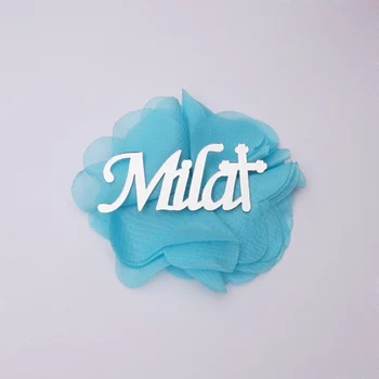 

30 Pieces Custom Name Babyshower Decor Acrylic Mirror Sticker Personalized Christening & Baptism Guest Gift With Flowers