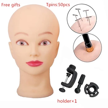 

Bald Mannequin Head With Clamp Female Mannequin Head For Wig Making Hat Display Cosmetology Manikin Head For Makeup Practice